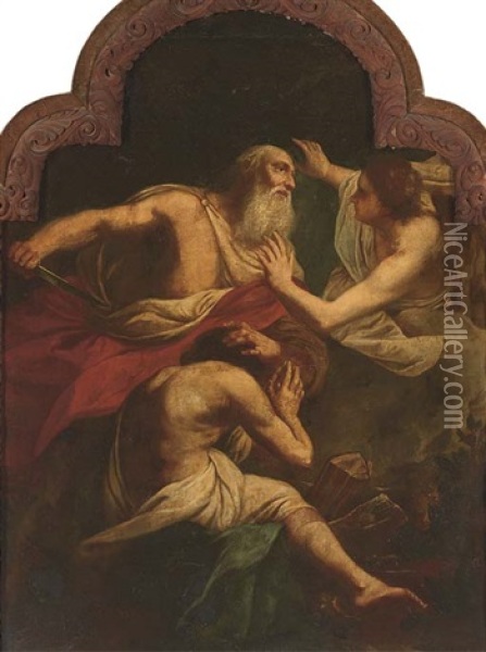 The Sacrifice Of Isaac Oil Painting - Johann Carl Loth
