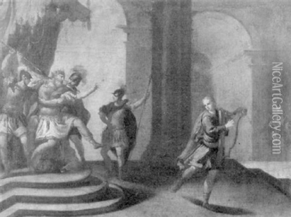 David, Die Harfe Spielend, Am Hofe Konigs Sauls Oil Painting - Sebastiano Ricci