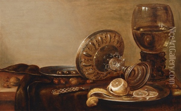 Table Still Life Oil Painting - Willem Claesz Heda