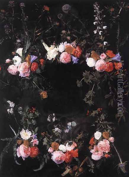 Garland of Flowers Oil Painting - Daniel Seghers