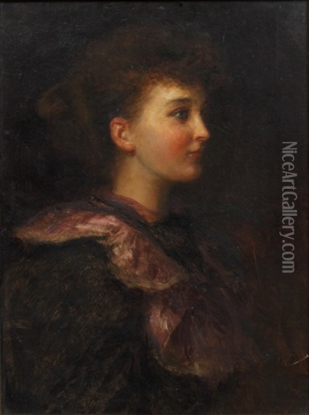 Portrait Of Beatrice Brabazon Moore Oil Painting - Joseph Farquharson