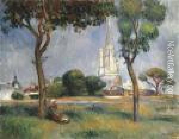 La Poudrerie De La Rochelle Oil Painting - Pierre Auguste Renoir