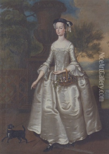 Portrait Of Mary Jodrell Oil Painting - Thomas Bardwell