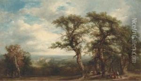Kenilworth Castle From Woodhall Road, Warwickshire Oil Painting - Frederick Henry Henshaw