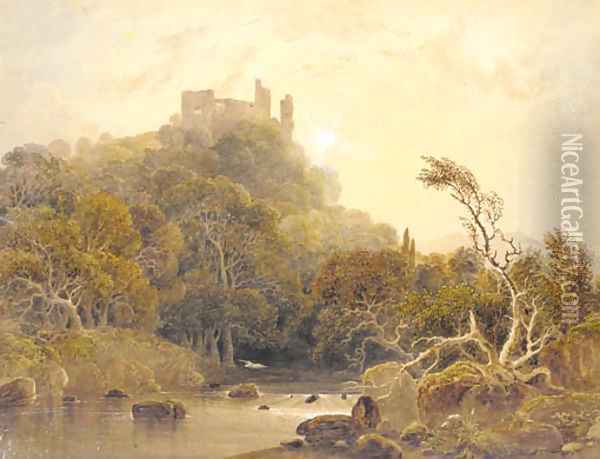 Berry, Pomroy Castle, Devon Oil Painting - George (Sydney) Shepherd