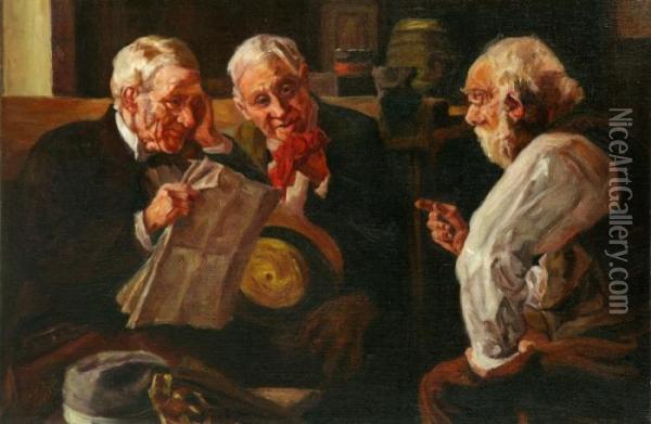 Pleasant Talk Oil Painting - Vladimir Egorovic Makovsky