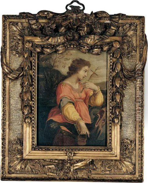 Saint Margaret Oil Painting - Michelangelo Anselmi