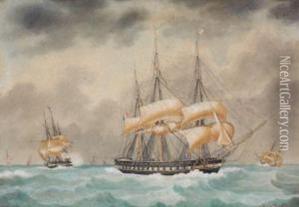L'astree Capitaine De Fregate De Couassin Oil Painting - Joseph Roux