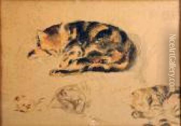 Le Chat Oil Painting - Georges Lemmen