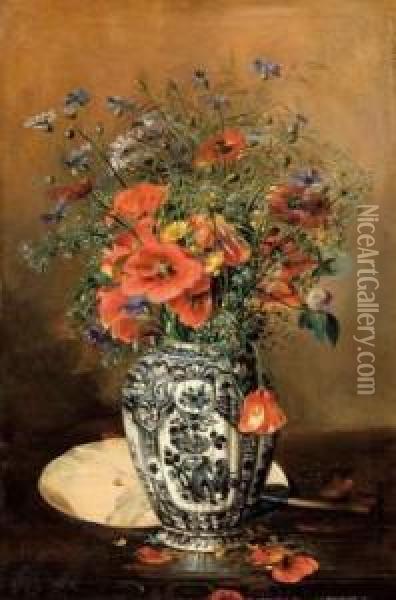 Bouquet Oil Painting - Francois-Joseph Huygens