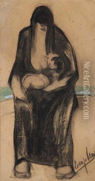La Madre - (1914-15) Oil Painting - Lorenzo Viani