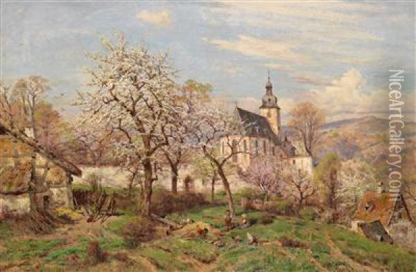 Eiffellandschaft Oil Painting - Heinrich Sen Hartung