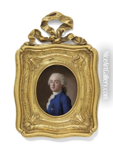 A Young Gentleman In Blue Coat, Wearing The Badge Of The Order Of Malta Oil Painting - Jean Etienne Liotard