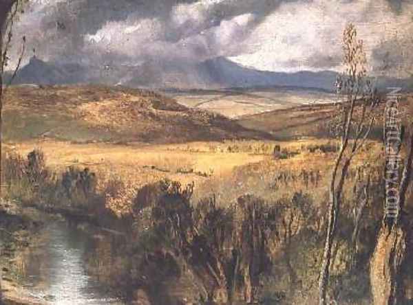 A Highland Landscape Oil Painting - Sir Edwin Henry Landseer