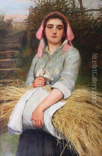 The Gleaner Oil Painting - Charles Sillem Lidderdale