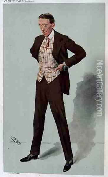 Gerald, a Spy cartoon of Gerald du Maurier (1873-1934) from Vanity Fair, 25th December 1907 Oil Painting - Leslie Mathew Ward