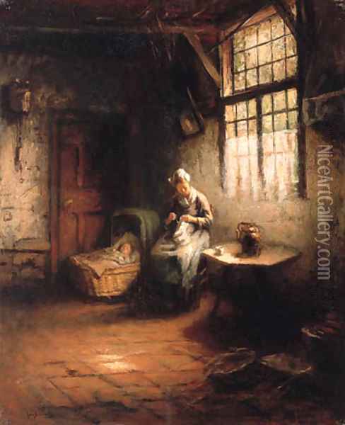 The Nursery Oil Painting - Jacques Snoeck