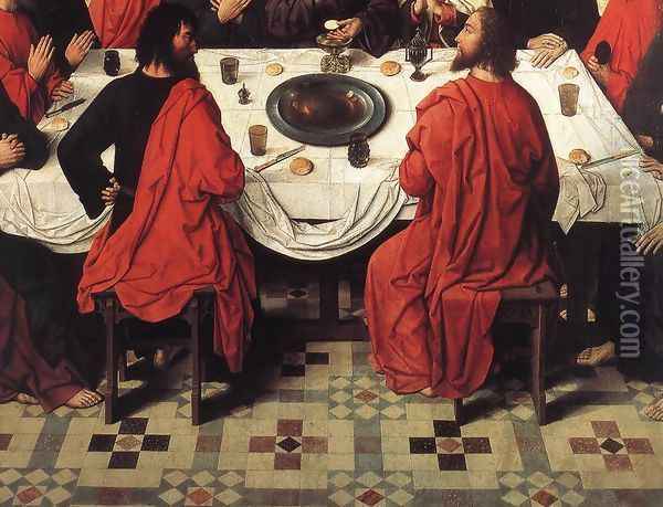 The Last Supper (detail 4) 1464-67 Oil Painting - Dieric the Elder Bouts