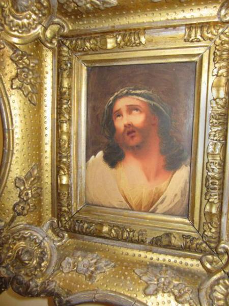 Christ With Crown Of Thorns Oil Painting - Guido Reni