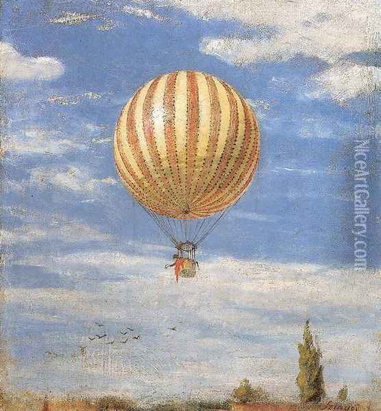 The Balloon, 1878 Oil Painting - Pal Merse Szinyei