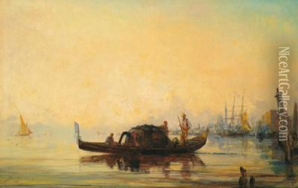 Venetian Scene Oil Painting - Paul Bistagne