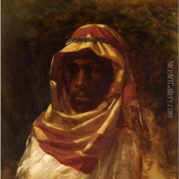 Portrait Of An Arab Oil Painting - Richard Beavis