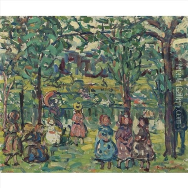 Children In The Park Oil Painting - Maurice Prendergast