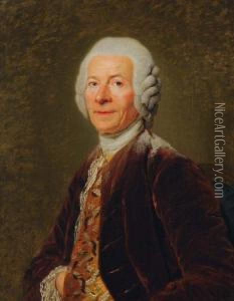 Portrait De Monsieur De Villiers Oil Painting - Etienne Aubry