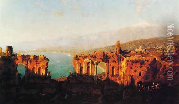 Mt. Etna from Taormina Oil Painting - William Stanley Haseltine