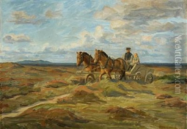 Koretoj Pa Heden Oil Painting - Johannes Martin Fastings Wilhjelm