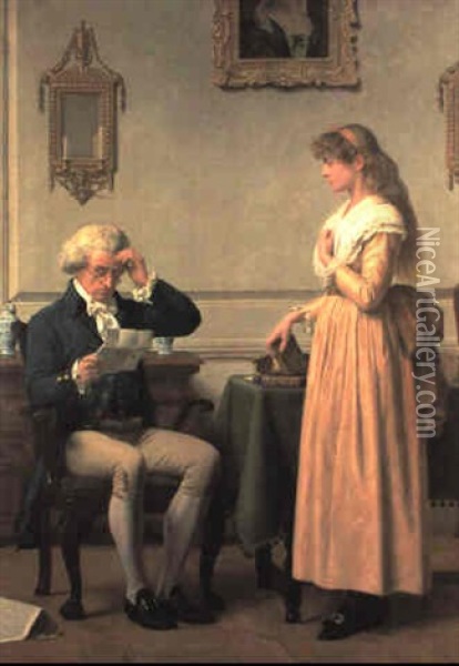 The Letter Oil Painting - Henry Stacy Marks