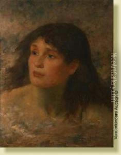 Jeune Fille Oil Painting - Eugene Verdyen