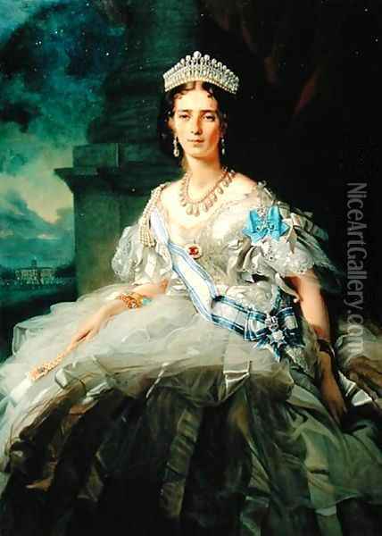 Portrait of Princess Tatiana Alexanrovna Yusupova 1858 Oil Painting - Gerhard von Kugelgen