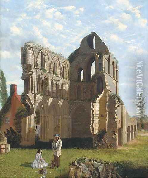 Much Wenlock Priory, Shropshire Oil Painting - William Holman Hunt