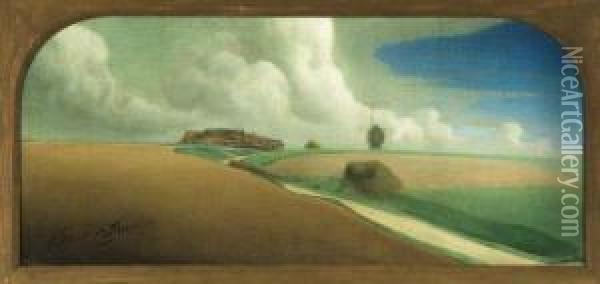 Le Moulin De Tiegem Oil Painting - Valerius De Saedeleer