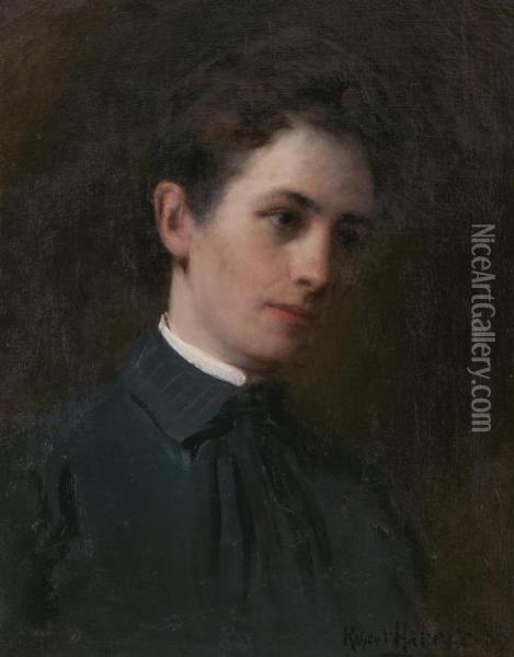 Portrait Of The Artist's Wife Oil Painting - Robert Harris