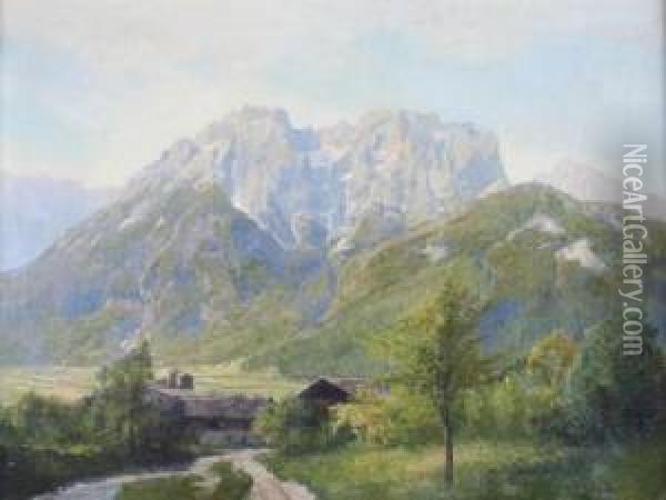 Mountain Landscape Oil Painting - Konrad Petrides