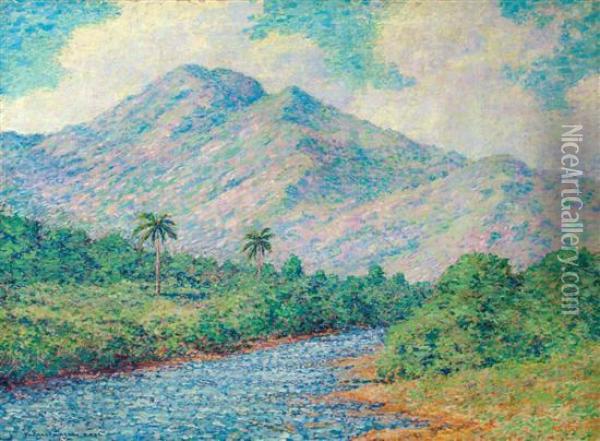 Luquillo Hillside, Puerto Rico Oil Painting - Thomas Watson Ball