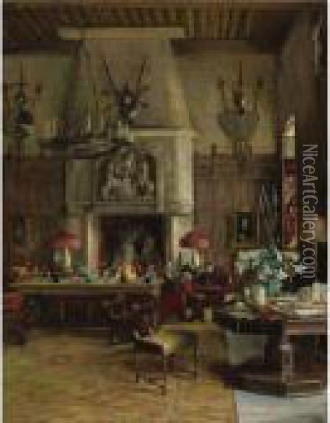 The Gothic Room, 901 Fifth Avenue Oil Painting - John Lavery