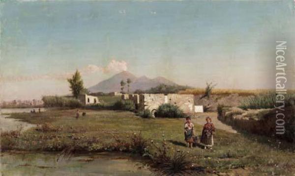 Il Ritorno Dal Lavoro Oil Painting - Attilio Simonetti