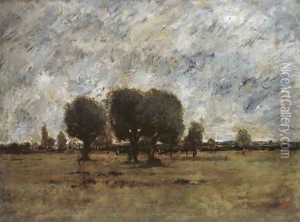 Cloudy Weather 1871 Oil Painting - Laszlo Paal