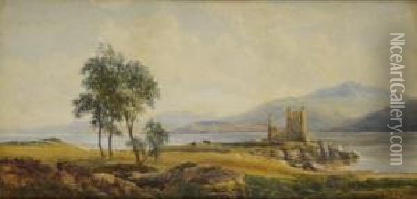 On The Banks Of Lough Corrib Oil Painting - John Faulkner