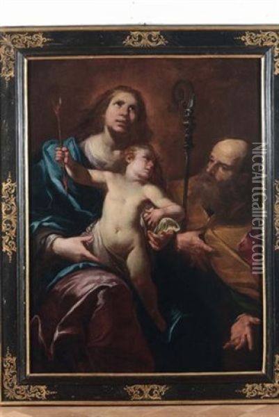 Sacra Famiglia Oil Painting - Gioacchino Assereto