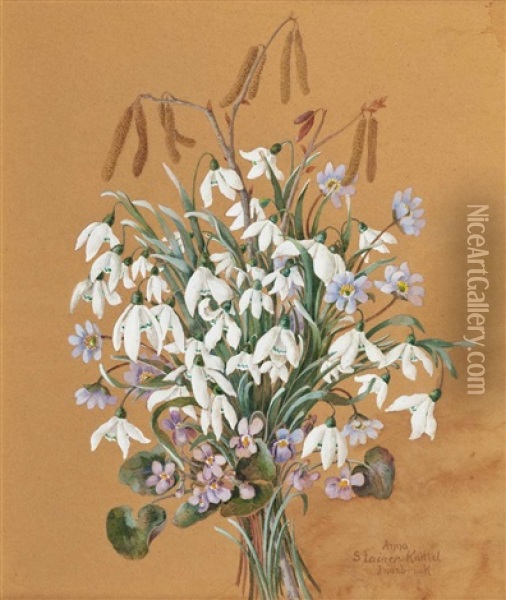 Fruhlingsblumen Oil Painting - Anna Stainer-Knittel