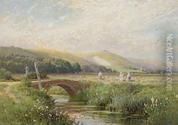 Watermeadows near Amberley Oil Painting - Harry Sutton Palmer