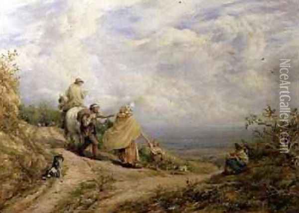 Pointing out the Way 1874 Oil Painting - John Linnell