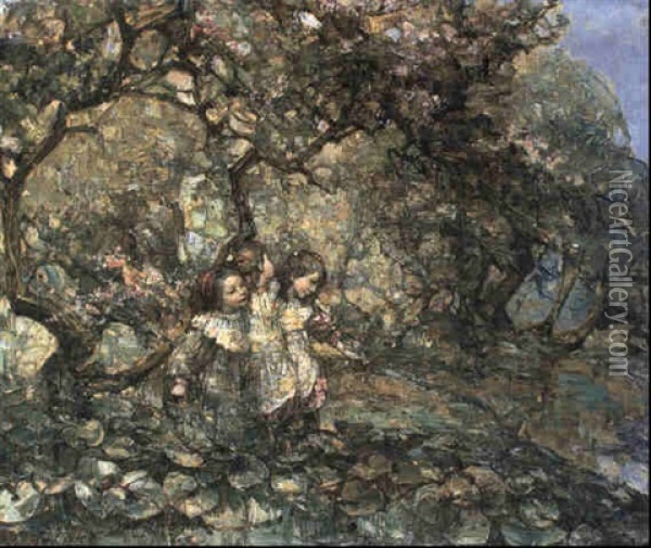 Springtime In The Woods Oil Painting - Edward Atkinson Hornel