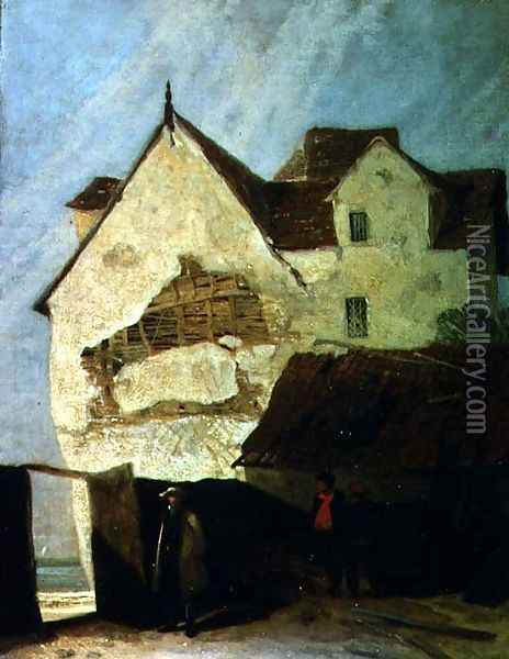 Old Houses at Gorleston Oil Painting - John Sell Cotman