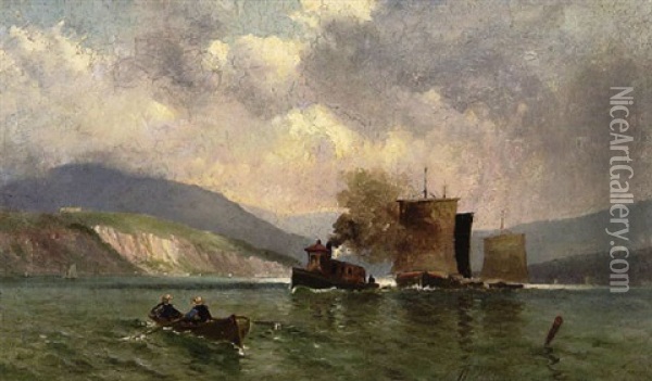 Marine Scene Oil Painting - Frederic Marlett Bell-Smith