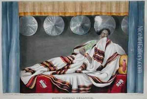 King Sahela Selassie from The Highlands of Aethiopia Oil Painting - William Cornwallis Harris